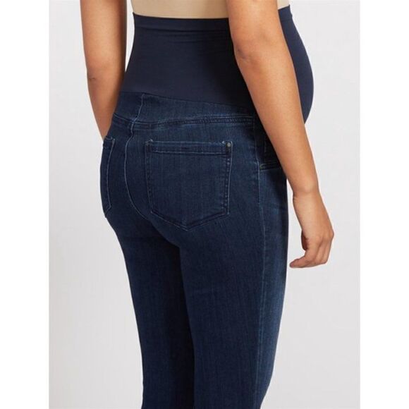 Indigo Blue Secret Fit Belly Stretch Ankle Maternity Jeggings - Picture 1 of 15